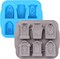 Halloween Silicone Mold for Soap RIP Gravestone Mold(GreyBlue)